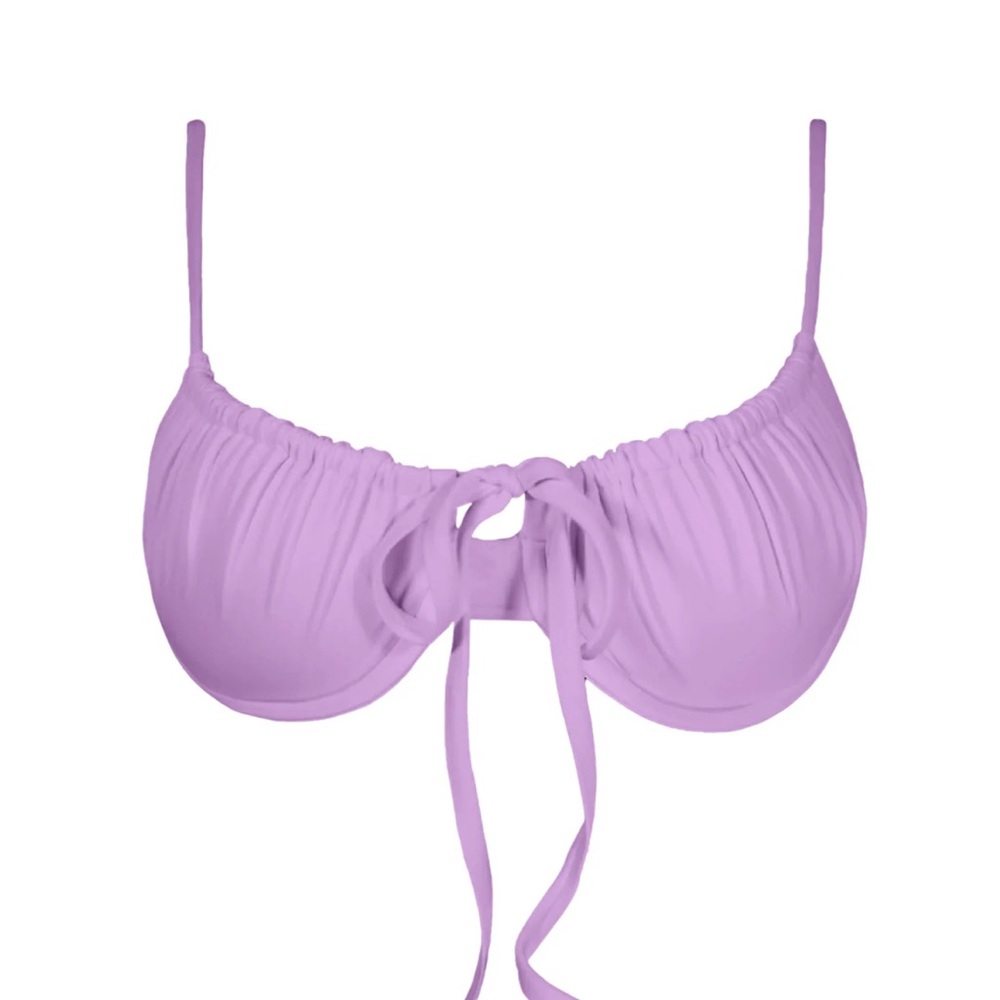 Rooted swim demi top lilac gold tag removed